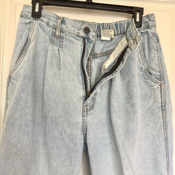 Vintage Bill Blass Mom Blue Jeans Size 12 Petite High Rise Pleat Front Denim - Picture 10 of 16